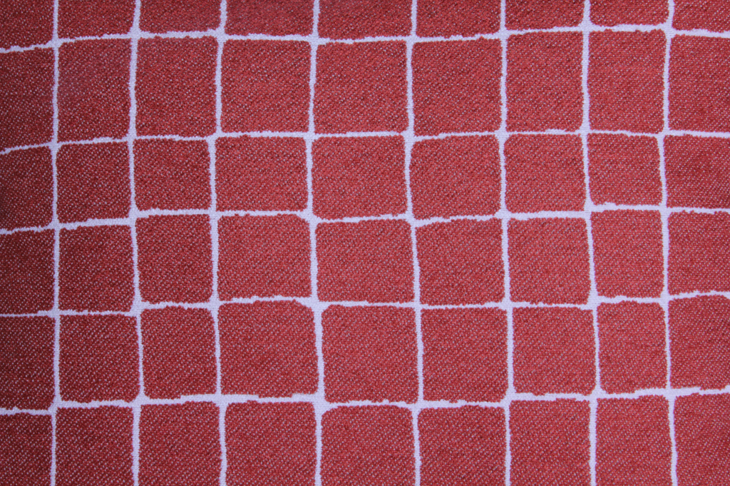 Cushion Caspian Checkers Ember Glow - Fervor + Hue