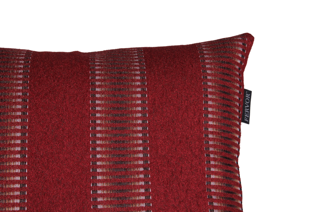 Cushion Caspian Stripe Ember Glow - Fervor + Hue