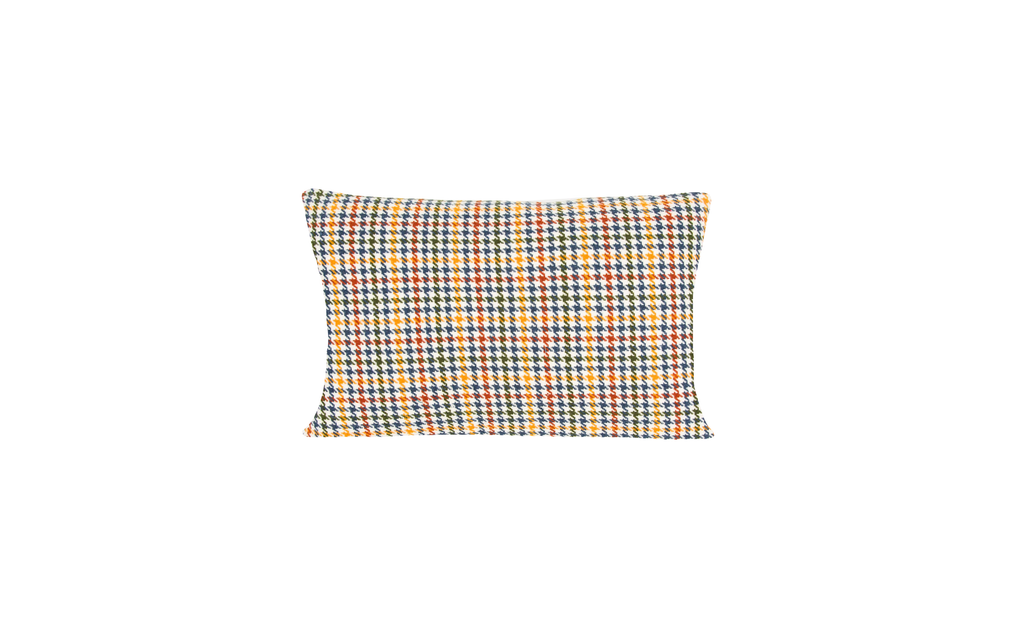 Cushion Tweedy Check Teal Rust 30/50 - Fervor + Hue