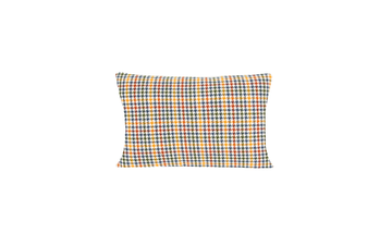 Cushion Tweedy Check Teal Rust 30/50 - Fervor + Hue