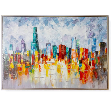 Framed Oil Painting - City Harbourview - Fervor + Hue