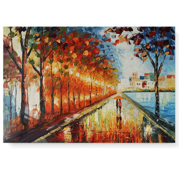 Canvas Oil Painting - Riverside - Fervor + Hue