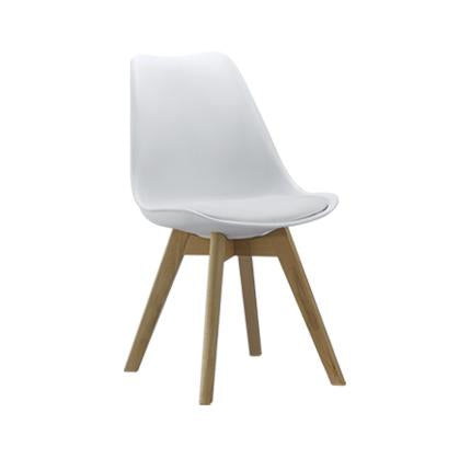 Eames Style Dining Chairs White with padded seat - Fervor + Hue