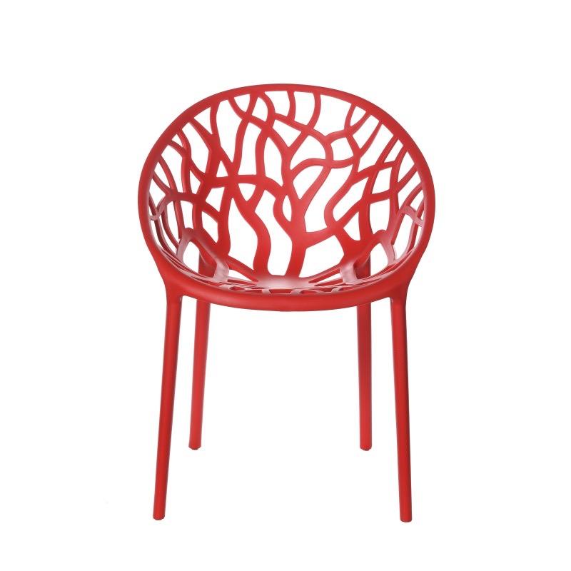 Millie Trellis Garden Chairs - Red - Fervor + Hue