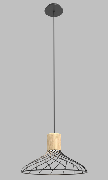 Reno Ceiling Pendant BK L SP1L - Fervor + Hue