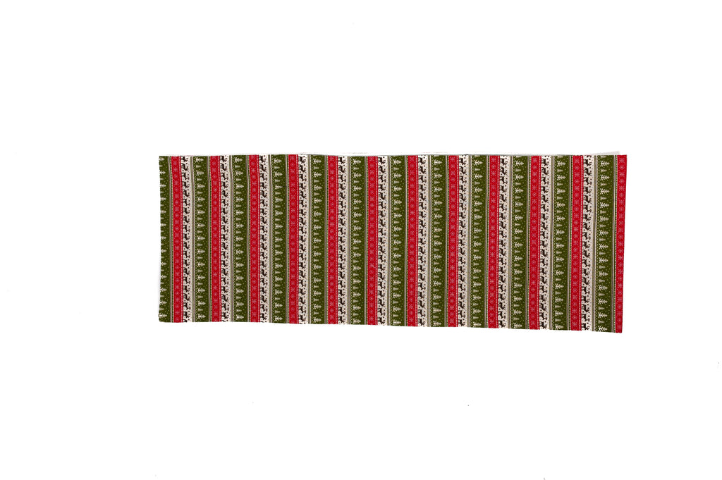 Table Runner Winter Forest Red Green - Fervor + Hue