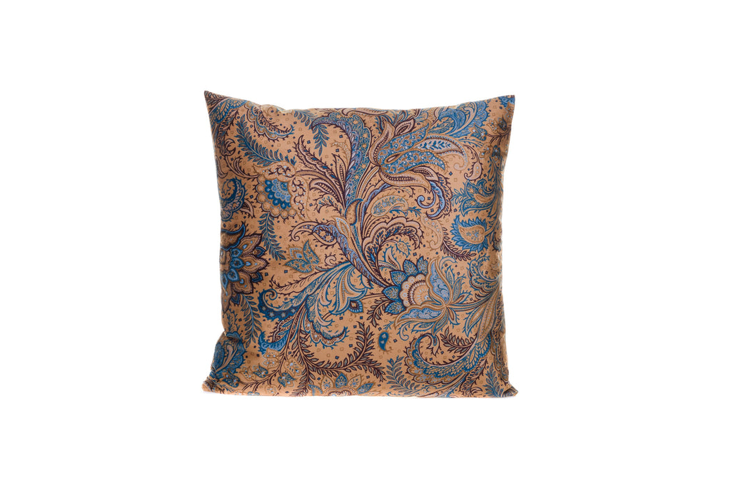 Cushion Chenille Print Swirl Teal - Fervor + Hue