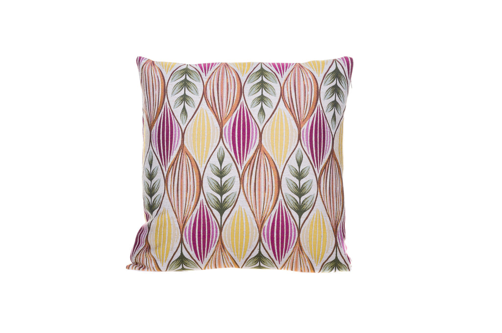 Cushion Tapestry Leaf Plum Multi - Fervor + Hue