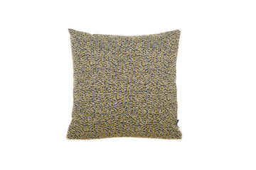 Cushion Geo Twist Grey Yellow - Fervor + Hue