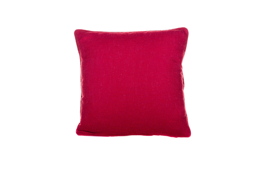 Linen Weave Raspberry Cushion - Fervor + Hue