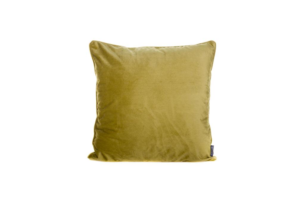 Velvet Piped Green Fern Cushion - Fervor + Hue