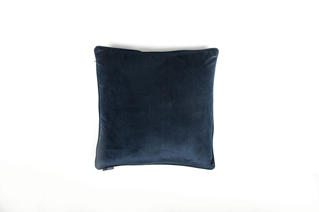 Velvet French Navy Piped Cushion - Fervor + Hue